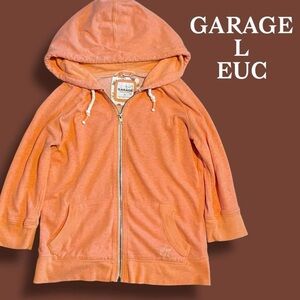 Garage Coral 3/4 Sleeve Zip-Up Hoodie